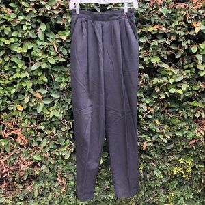 Black pleated slacks